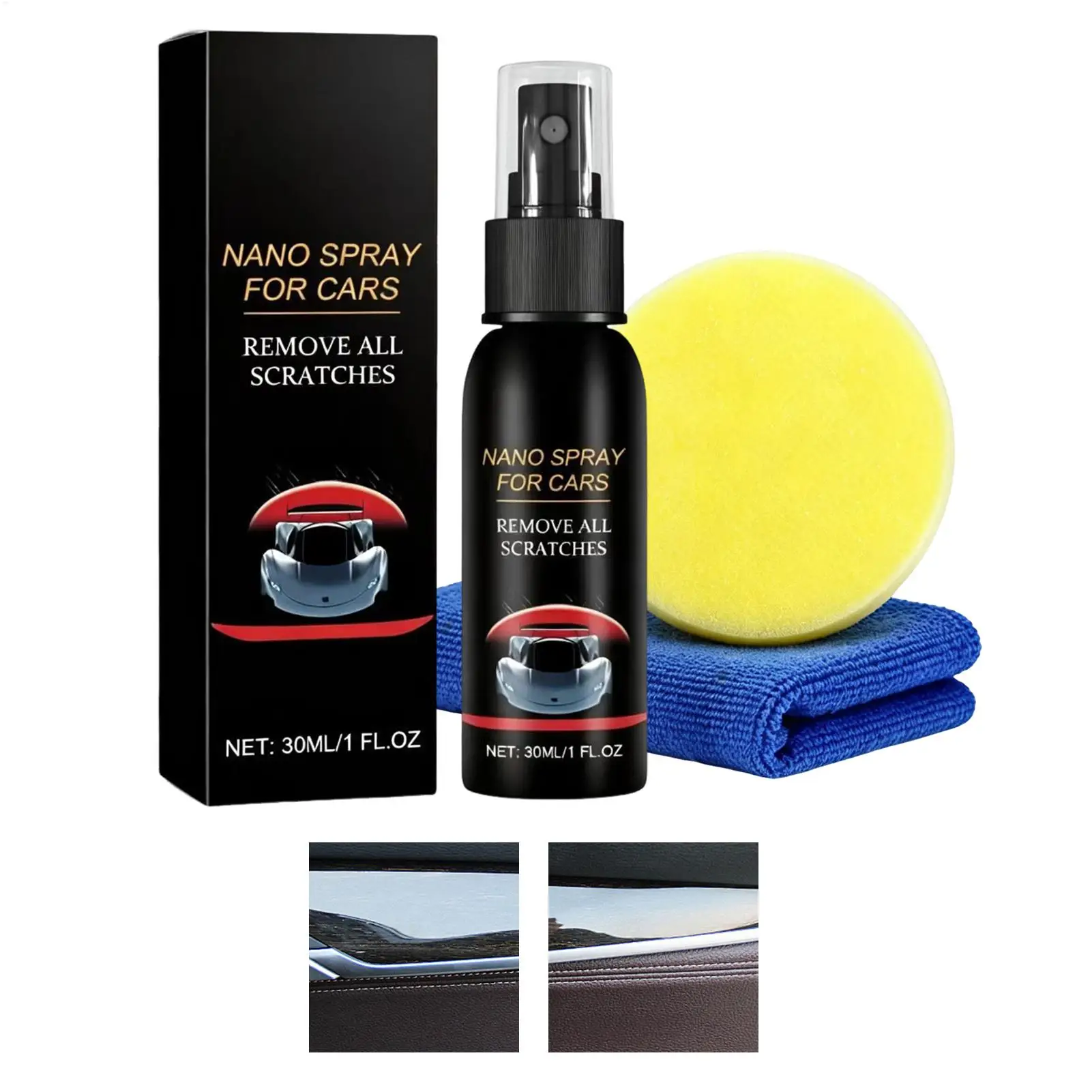 Car Paint Scratch Repair Nano Polishing Detailing Restorer 30ml Car Paint Restoration Spray Set for Truck SUV RV Automotive
Car Paint Scratch Repair Nano Polishing Detailing Restorer 30ml Car Paint Restoration Spray Set for Truck SUV RV Automotive