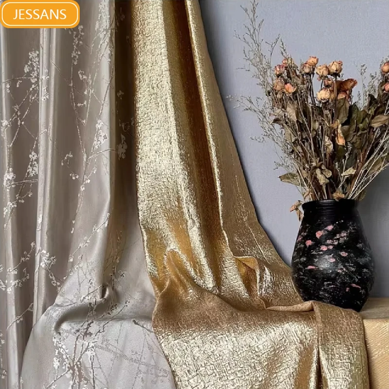 New Gold Champagne Jacquard Patchwork Blackout Curtains for Living Room Bedroom Floor Windows Custom-made Products Villa
New Gold Champagne Jacquard Patchwork Blackout Curtains for Living Room Bedroom Floor Windows Custom-made Products Villa
