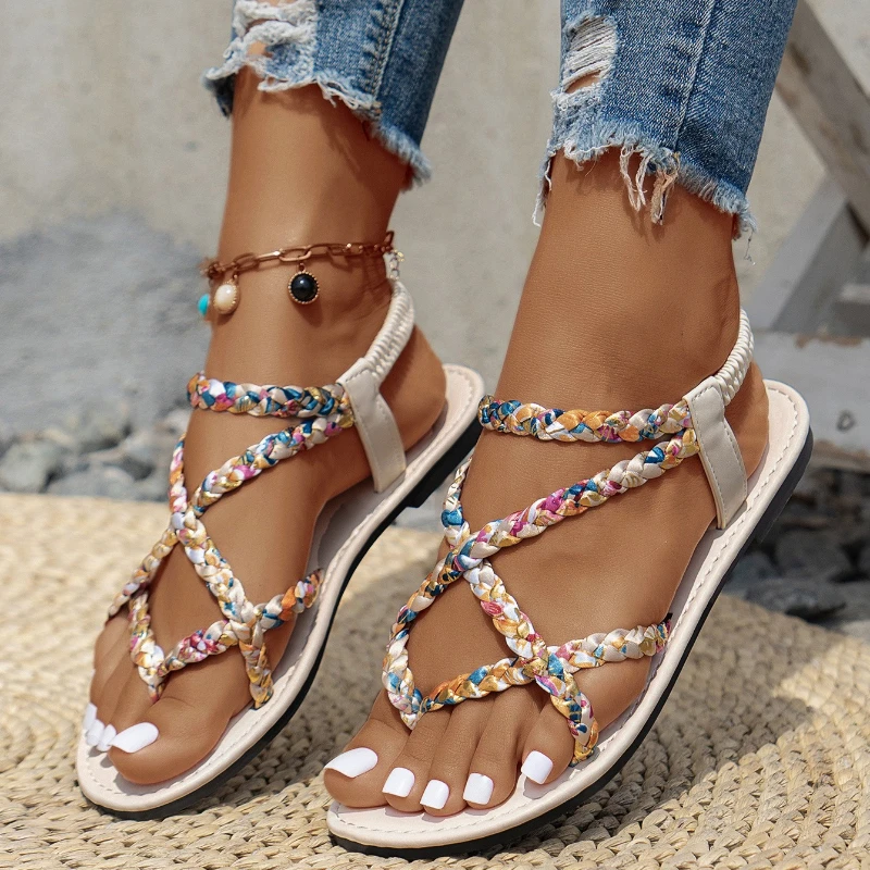 Floral Printing Flat Sandals for Women Summer 2026 Fashion Lightweight Slip on Beach Shoes Woman Sandals,36-43 Size Large Shoes
Floral Printing Flat Sandals for Women Summer 2026 Fashion Lightweight Slip on Beach Shoes Woman Sandals,36-43 Size Large Shoes