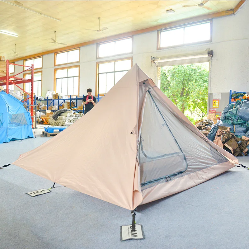 Single tent eco-friendly pyramid outdoor ultra-light safe and comfortable shelter from wind and rain camping tent
Single tent eco-friendly pyramid outdoor ultra-light safe and comfortable shelter from wind and rain camping tent
