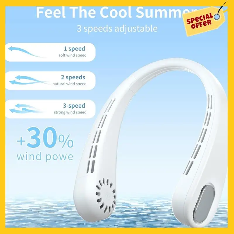 Portable Neck Fan, Bladeless Personal Fan, Rechargeable 4000Mah Battery, No Hair Snagging, 3 Speeds Faster Easy Install White
Portable Neck Fan, Bladeless Personal Fan, Rechargeable 4000Mah Battery, No Hair Snagging, 3 Speeds Faster Easy Install White