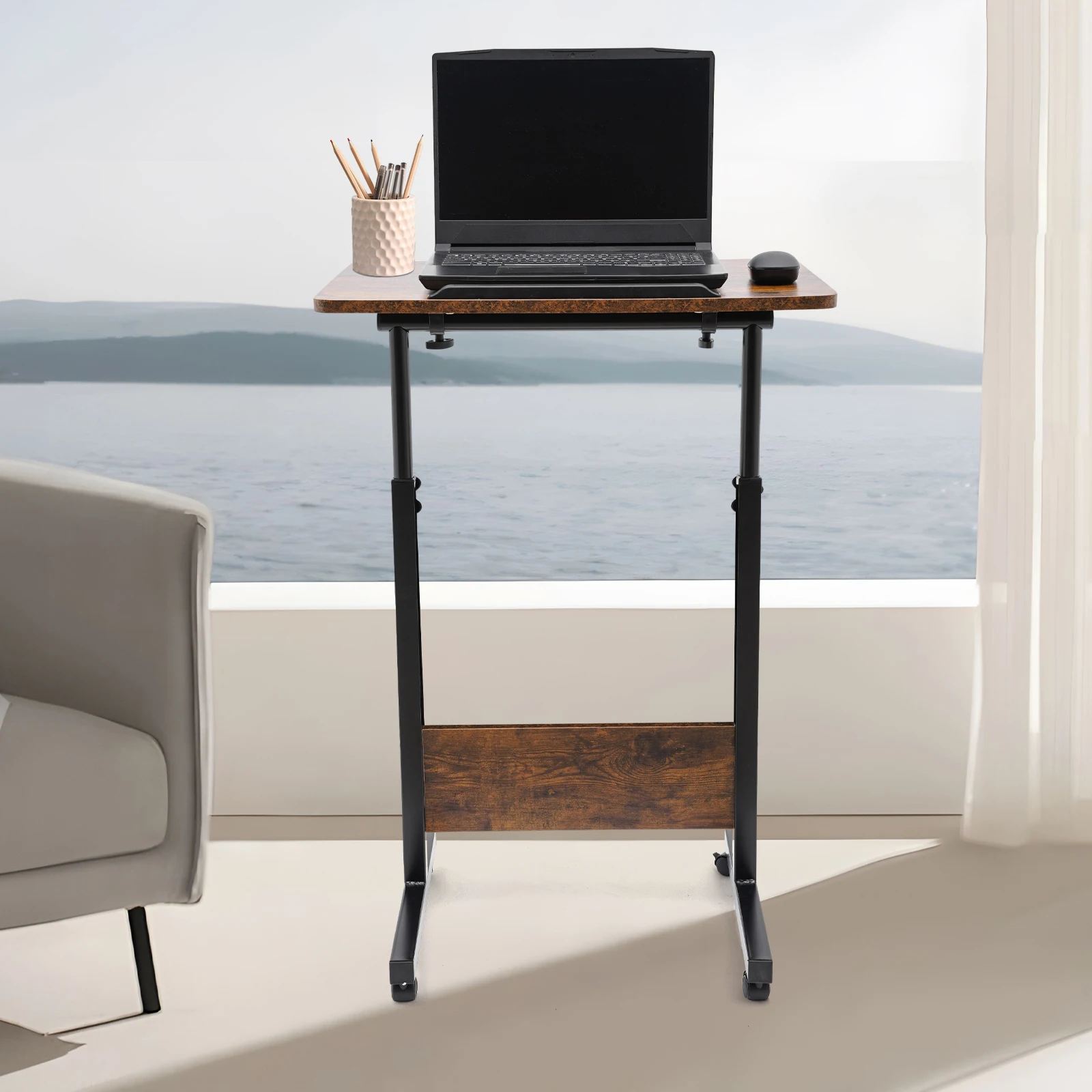 NEW Adjustable Height 32-47in & 180°Angle Mobile Standing Desk Small Desk Portable Foldable Desk for Small Spaces
NEW Adjustable Height 32-47in & 180°Angle Mobile Standing Desk Small Desk Portable Foldable Desk for Small Spaces