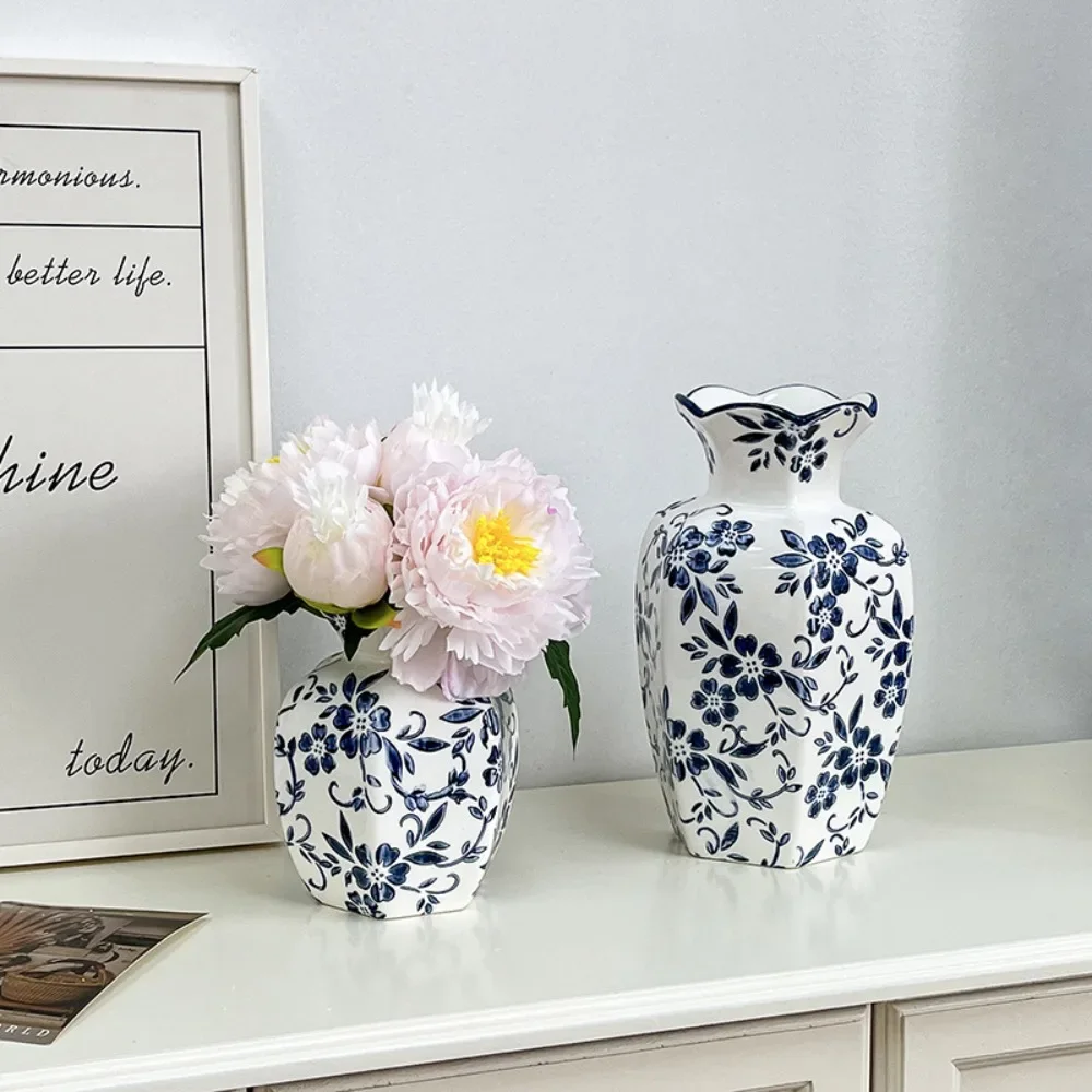 Nordic Blue and White Porcelain Vase Ornaments Living Room Bedroom Hotel Tabletop Flower Arrangement Art Vase Wedding Decoration
Nordic Blue and White Porcelain Vase Ornaments Living Room Bedroom Hotel Tabletop Flower Arrangement Art Vase Wedding Decoration
