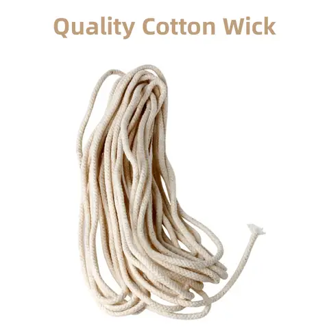 3/5/10m 2mm/3mm/4mm/5mm/6mm/8mm Round Cotton Alcohol Wick Oil Lamp Wicks Burner For Glass Oil Lamps Accessories