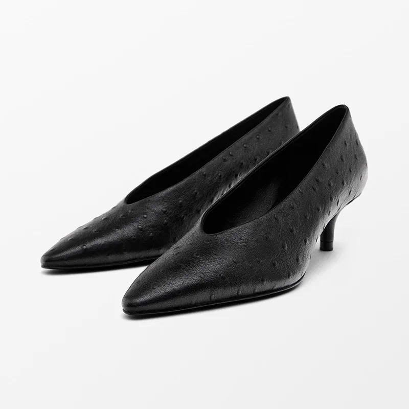 NEW 2025Mrxmus Dutit Women Trend Split Leather Pumps Office Heels Sexy Women Black Pointed Toe Thin Heel Party Shoes
NEW 2025Mrxmus Dutit Women Trend Split Leather Pumps Office Heels Sexy Women Black Pointed Toe Thin Heel Party Shoes