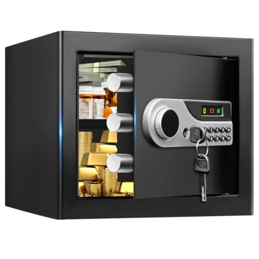 Small Home Safes Water and Fireproof Digital Security Safe Box with Programmable Keypad and Key Lock Anti-Theft Fire Safe Docum
Small Home Safes Water and Fireproof Digital Security Safe Box with Programmable Keypad and Key Lock Anti-Theft Fire Safe Docum
