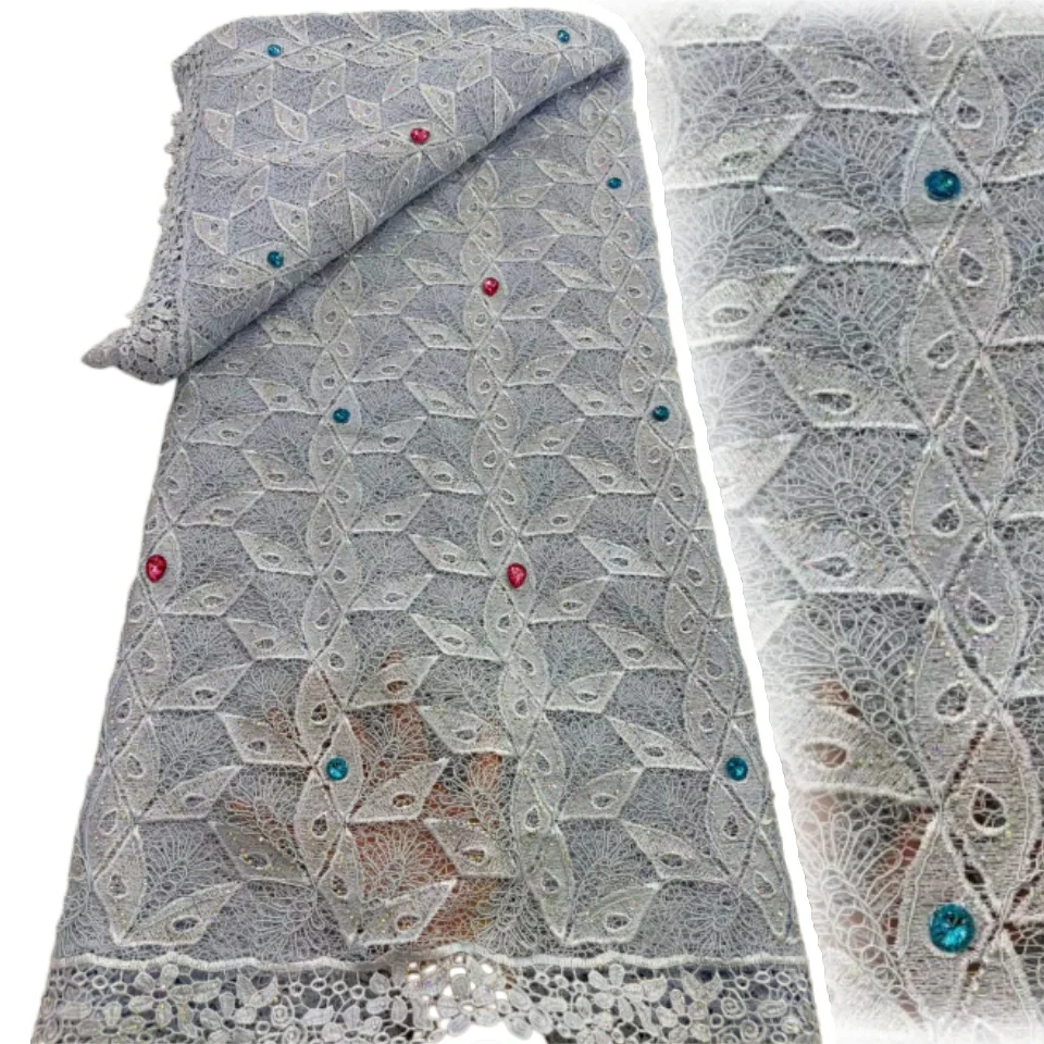African Crystal Stones Fabrics 5 Yards Guipure Cord Lace Fabrics 2026 New Nigerian Water Soluble Lace for Party Dresses AA2974
African Crystal Stones Fabrics 5 Yards Guipure Cord Lace Fabrics 2026 New Nigerian Water Soluble Lace for Party Dresses AA2974