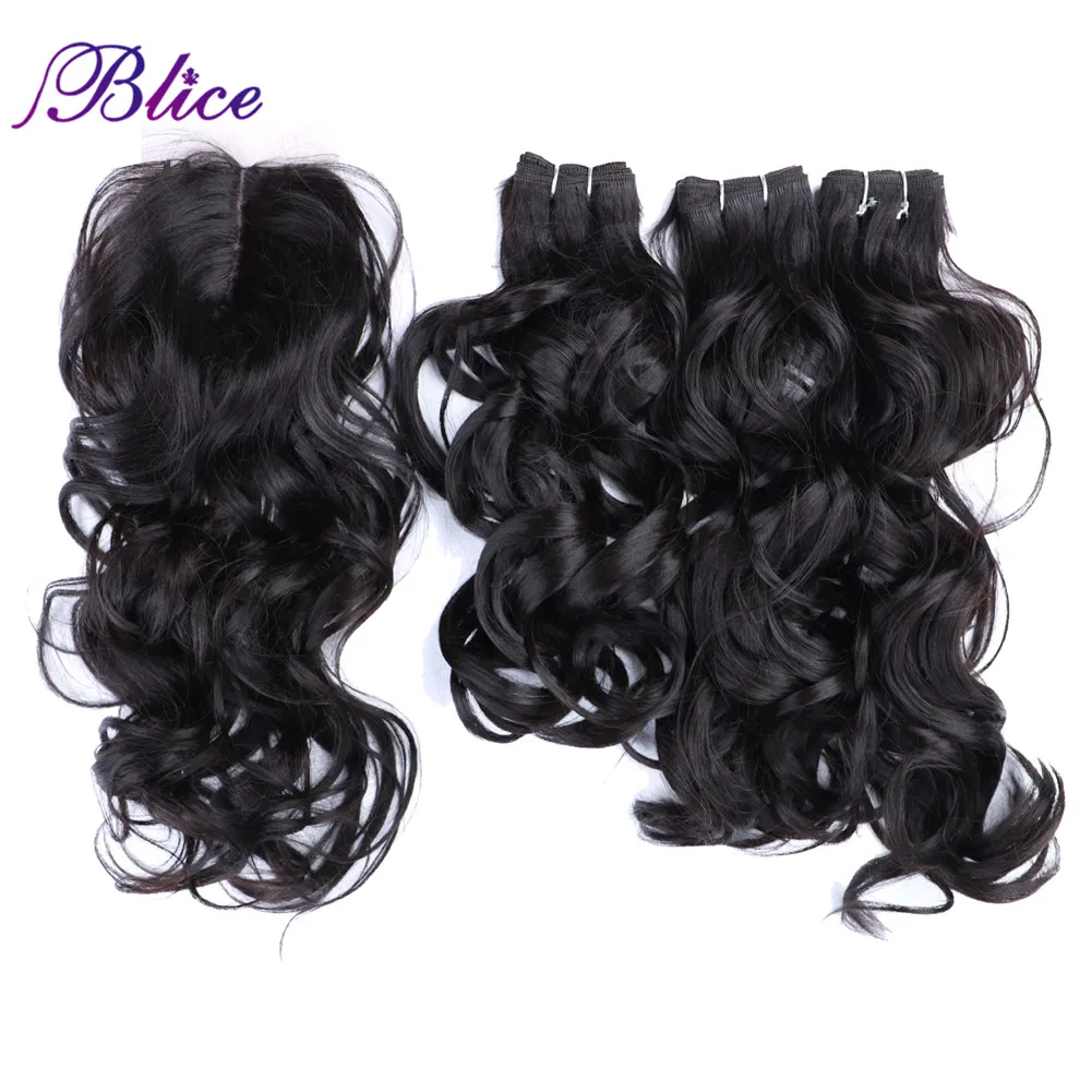 Blice Synthetic Hair Bundles With Closure Mixed Hair Extensions Curly Hair Wave Style Natural Hair Line Closure
Blice Synthetic Hair Bundles With Closure Mixed Hair Extensions Curly Hair Wave Style Natural Hair Line Closure