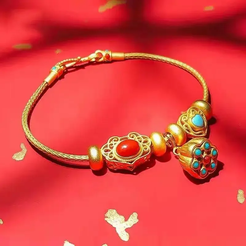 Sterling Silver Antique Silver Cloisonne Burned Blue Inlaid Stone Bracelet Women's Court Style Bead Matching Hand Strand Jewelry
Sterling Silver Antique Silver Cloisonne Burned Blue Inlaid Stone Bracelet Women's Court Style Bead Matching Hand Strand Jewelry