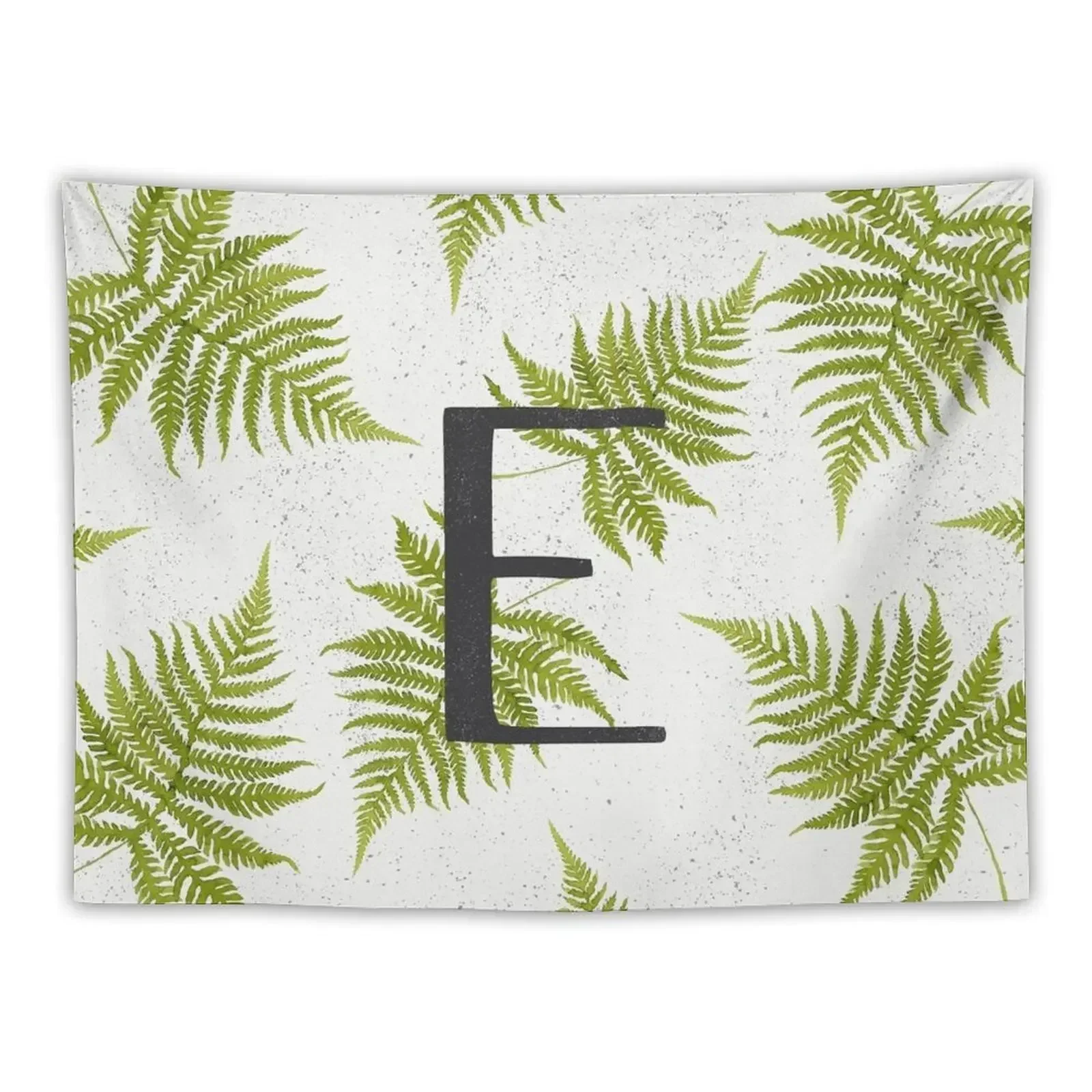 Black letter E monogram with green watercolor fern on beige background. Tapestry House Decoration Wall Coverings Tapestry
Black letter E monogram with green watercolor fern on beige background. Tapestry House Decoration Wall Coverings Tapestry