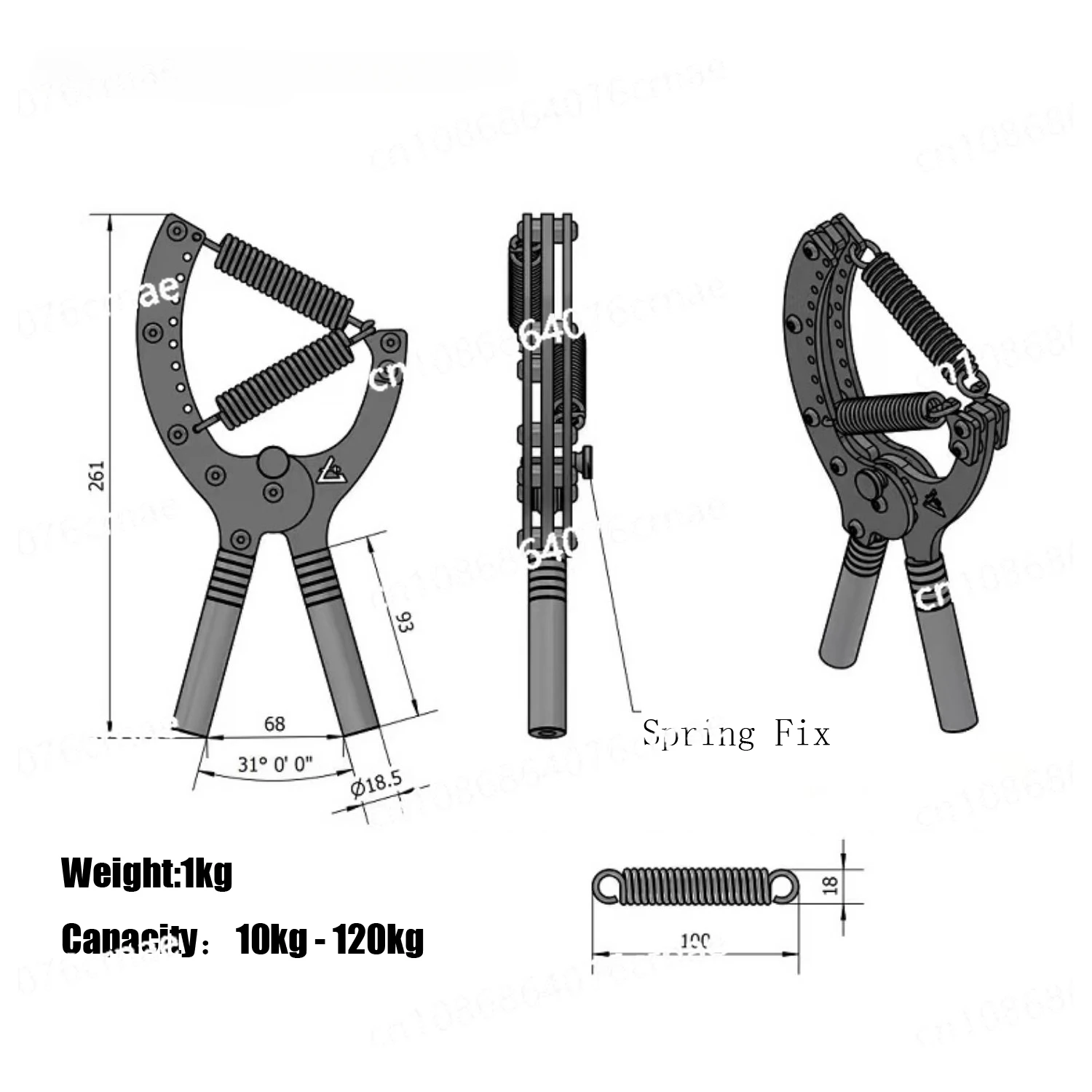 Stainless Steel Agjustable Handgripper Wrist Strengthener, Portable Heavy-Duty Hand Grip Capacity 10kg-120kg
Stainless Steel Agjustable Handgripper Wrist Strengthener, Portable Heavy-Duty Hand Grip Capacity 10kg-120kg