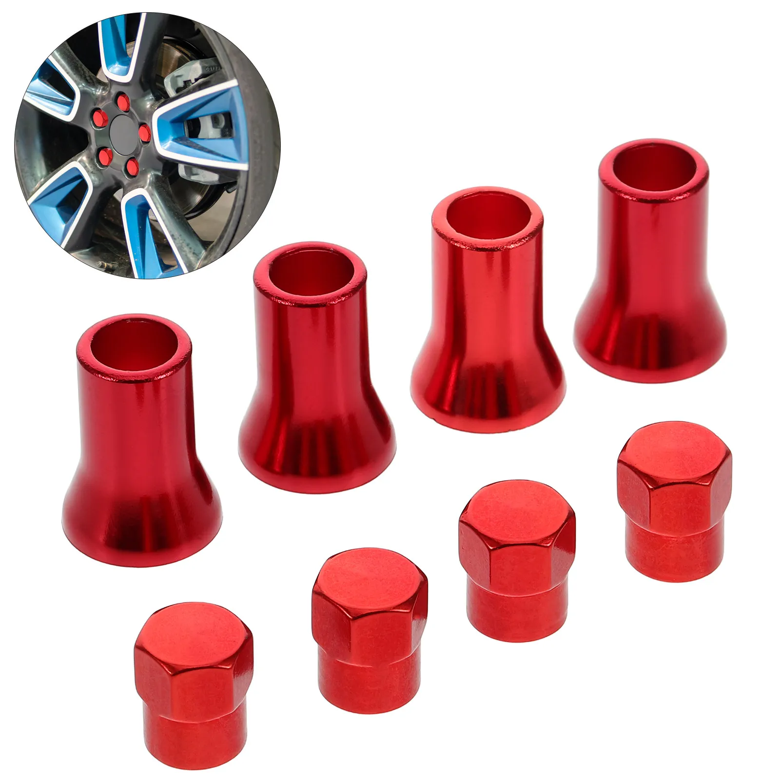8Pcs Aluminum Alloy Tire Valve Stem Caps with Sleeves Bright Fashionable Color Car Rim Valve Caps for Automobiles Trucks Suvs
8Pcs Aluminum Alloy Tire Valve Stem Caps with Sleeves Bright Fashionable Color Car Rim Valve Caps for Automobiles Trucks Suvs