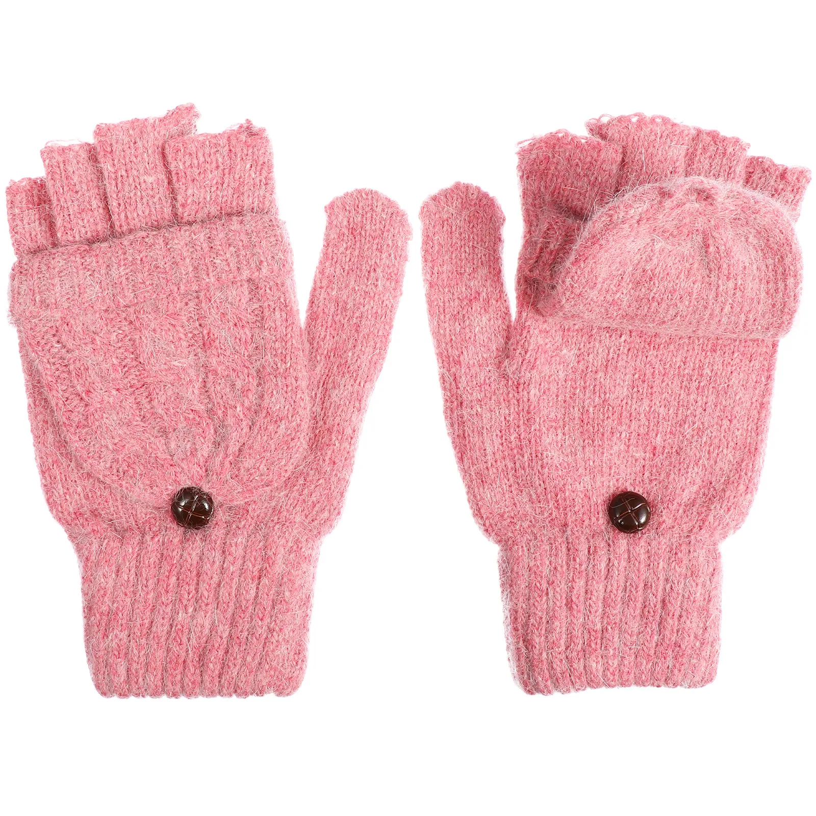 1 Pair Warm Convertible Women Wool Gloves Fold-Back Mitten Flap Hand Warmer Winter Gloves Pink Outdoor Running Driving
1 Pair Warm Convertible Women Wool Gloves Fold-Back Mitten Flap Hand Warmer Winter Gloves Pink Outdoor Running Driving
