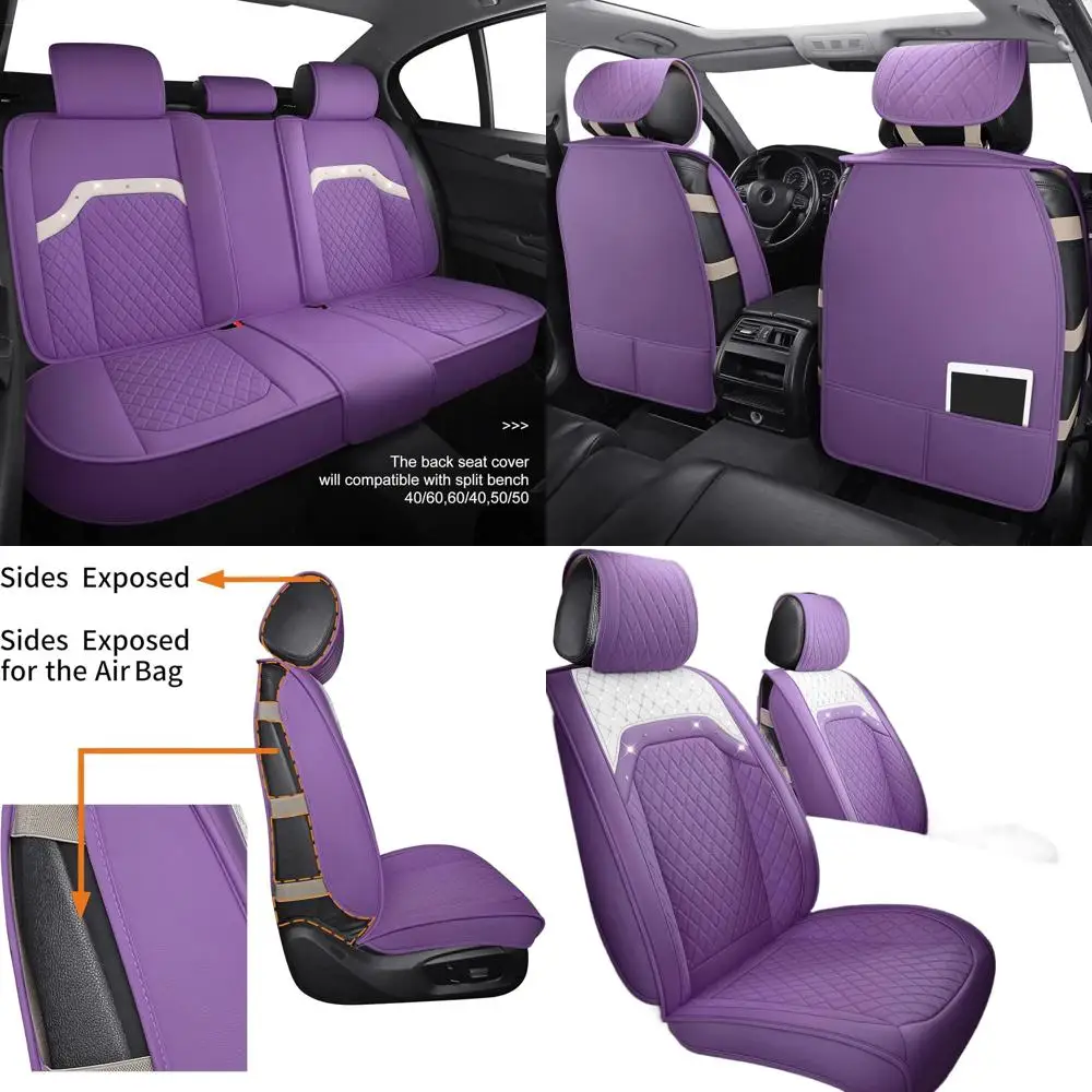 Purple Waterproof Leather Universal Car Seat Covers for Women - Fits Toyota Corolla, Camry, CHR, Prius, Ford Fusion, Edge, Chevy
Purple Waterproof Leather Universal Car Seat Covers for Women - Fits Toyota Corolla, Camry, CHR, Prius, Ford Fusion, Edge, Chevy