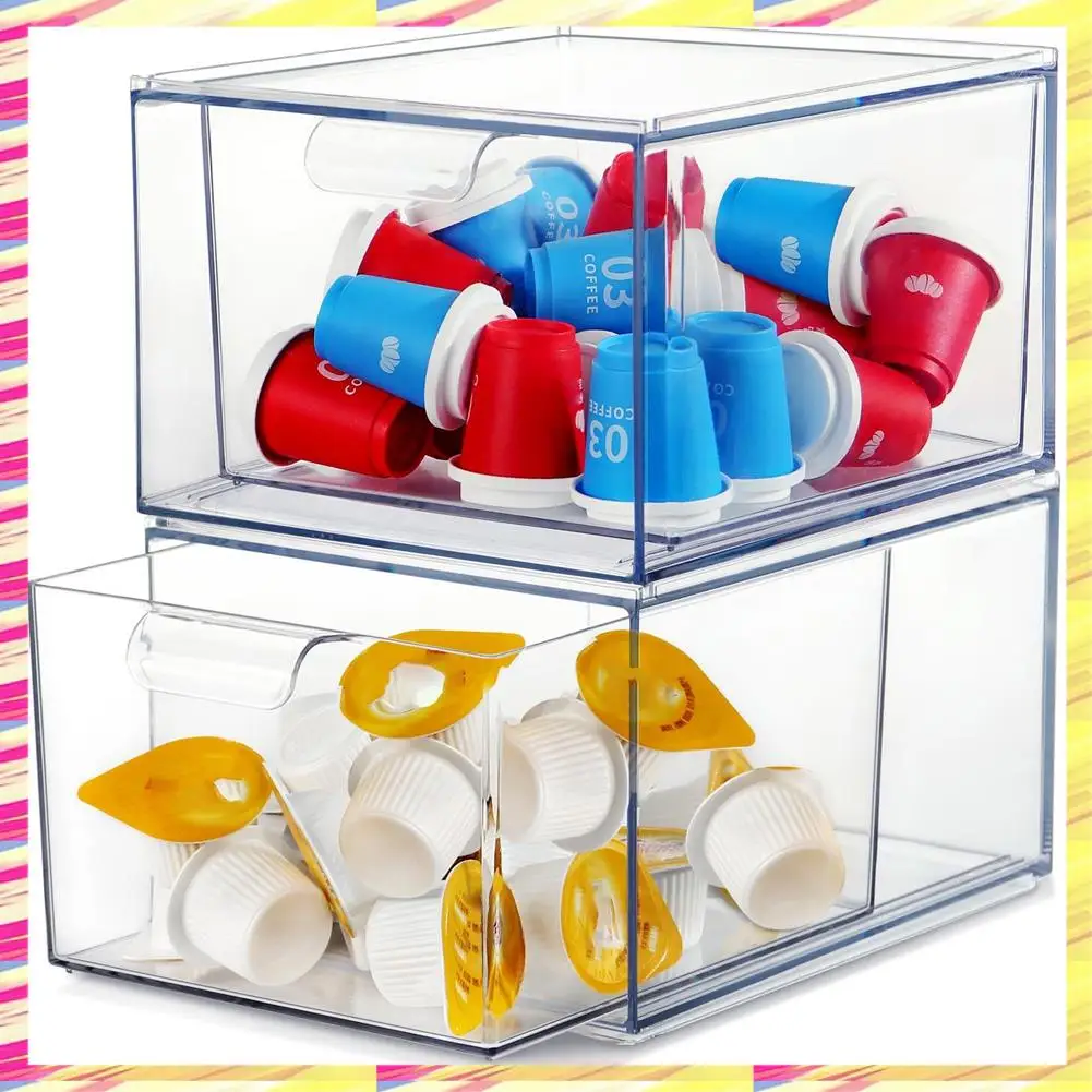ABJJ 2PCS K Cup Organizer Coffee Pod Storage Container Stackable Drawers For Creamer Suger Coffee Bar Organizer
ABJJ 2PCS K Cup Organizer Coffee Pod Storage Container Stackable Drawers For Creamer Suger Coffee Bar Organizer