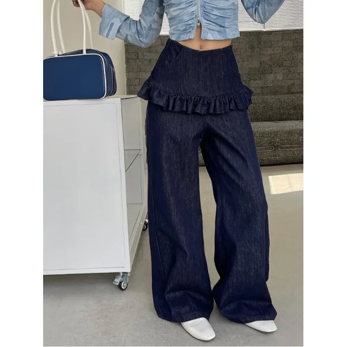 Deep Blue Straight Leg Loose Fit High Waist Denim Skirt Pants Korean Sle Spring Summer Autumn Winter Universal Slimming Jeans
Deep Blue Straight Leg Loose Fit High Waist Denim Skirt Pants Korean Sle Spring Summer Autumn Winter Universal Slimming Jeans
