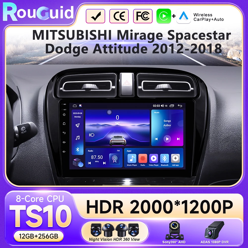 Car Radio Multimidia For MITSUBISHI Mirage Spacestar Dodge Attitude 2012-2018 GPS Navigation Carplay DSP Android 16
Car Radio Multimidia For MITSUBISHI Mirage Spacestar Dodge Attitude 2012-2018 GPS Navigation Carplay DSP Android 16