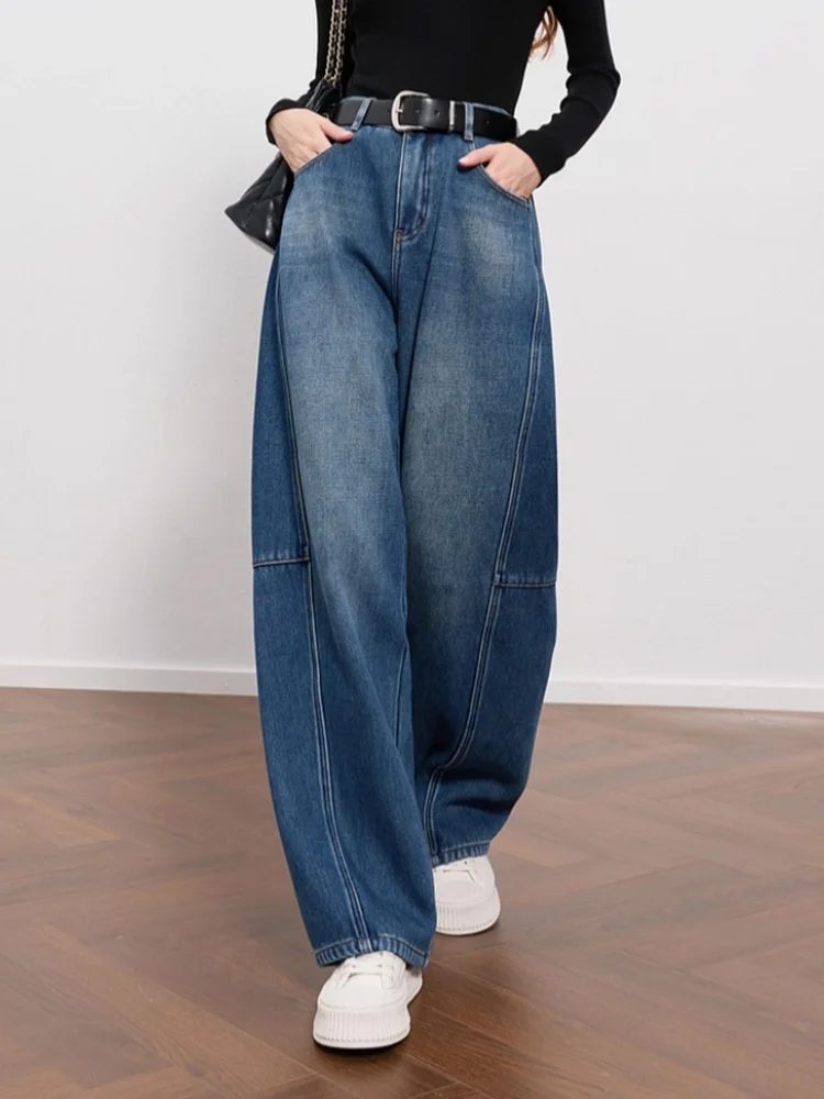 Women winter new retro fleece wide leg pants jeans
Women winter new retro fleece wide leg pants jeans