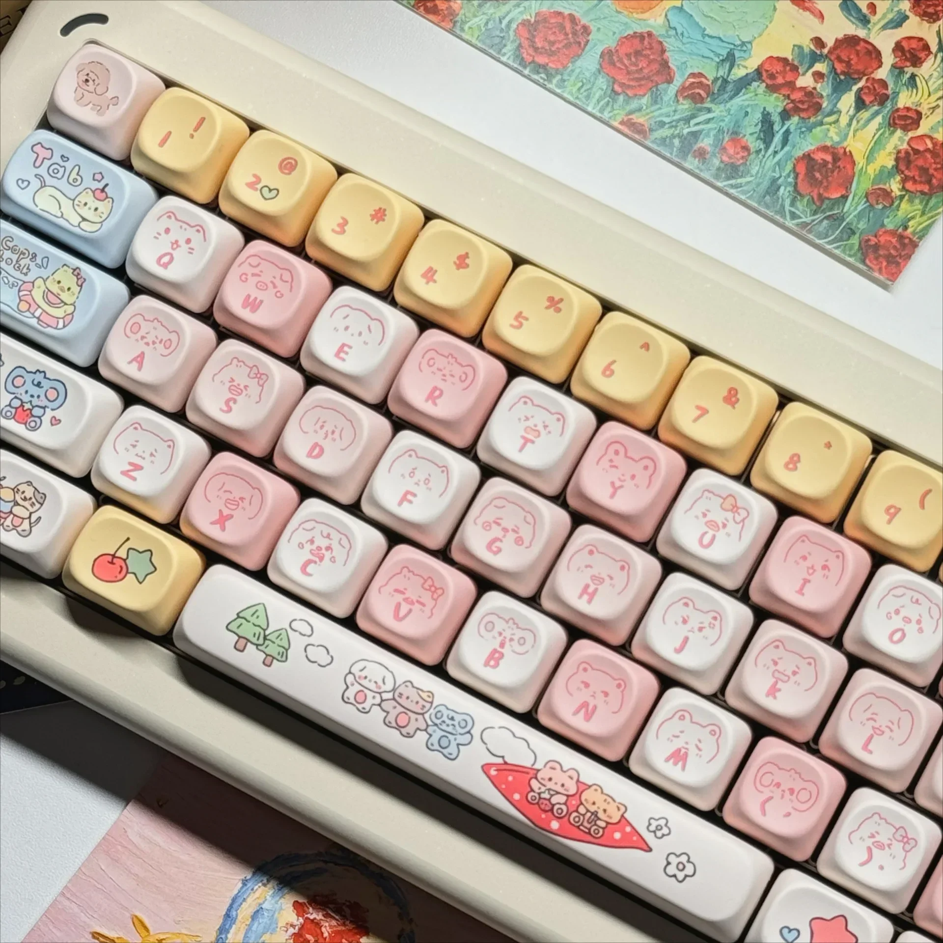 Forest Party MOA Keycap PBT 146+4 Replacement Keys 7U Space Cute for 60/64/84/98/108 Mechanical Keyboard MX Switch Wooting
Forest Party MOA Keycap PBT 146+4 Replacement Keys 7U Space Cute for 60/64/84/98/108 Mechanical Keyboard MX Switch Wooting