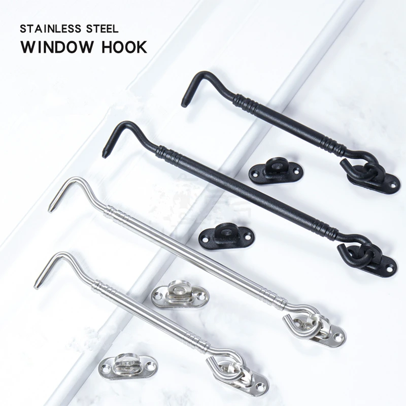 10Pcs Stainless Steel Window Hook Cabin Hook Eye Latch Nail With Screws Barn Door Hooks Catch Holder Furniture Hardware
10Pcs Stainless Steel Window Hook Cabin Hook Eye Latch Nail With Screws Barn Door Hooks Catch Holder Furniture Hardware