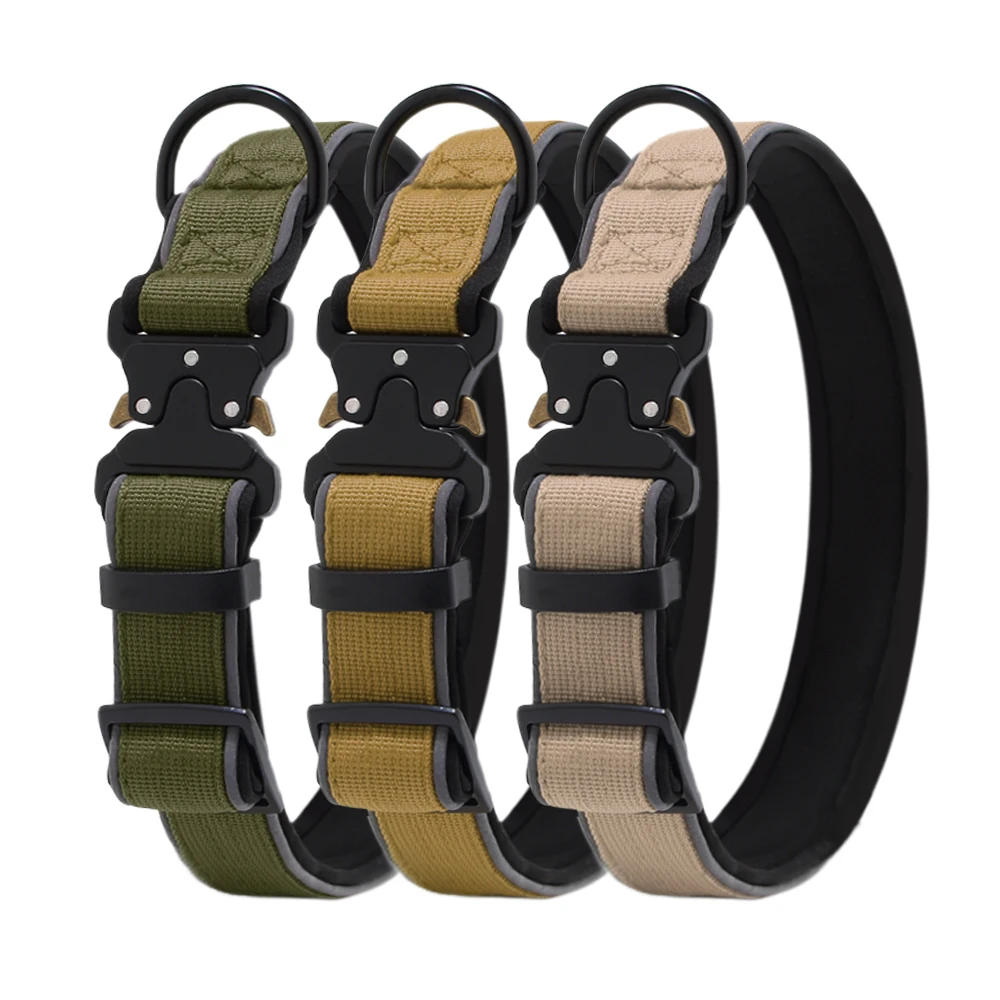 In Stock Tactical Reflective Nylon Dog Collar, Heavy Duty for Training
In Stock Tactical Reflective Nylon Dog Collar, Heavy Duty for Training