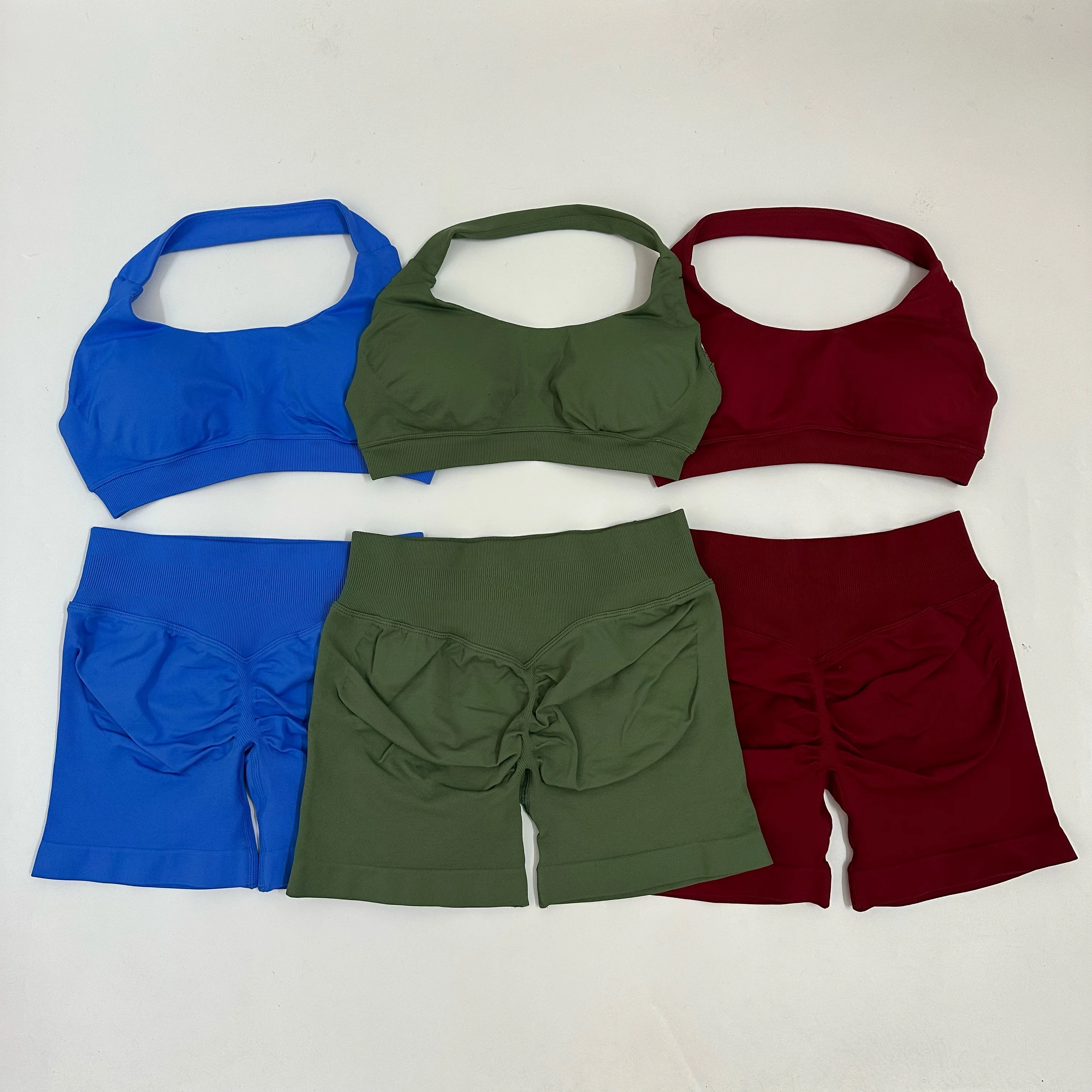 Yoga Seamless Yoga Set Women Fitness Clothing Summer Sportswear Scrunch Gym Shorts Halter Sports Bra 2Piece Sports Suits
Yoga Seamless Yoga Set Women Fitness Clothing Summer Sportswear Scrunch Gym Shorts Halter Sports Bra 2Piece Sports Suits