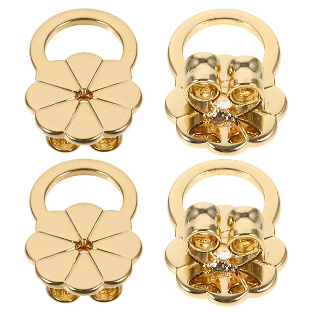 4pcs Gold Plated Flower Earplug Accessories Anti Drop Heavy Earring Backing Stud Backers Flat Support Jewelry Parts
4pcs Gold Plated Flower Earplug Accessories Anti Drop Heavy Earring Backing Stud Backers Flat Support Jewelry Parts