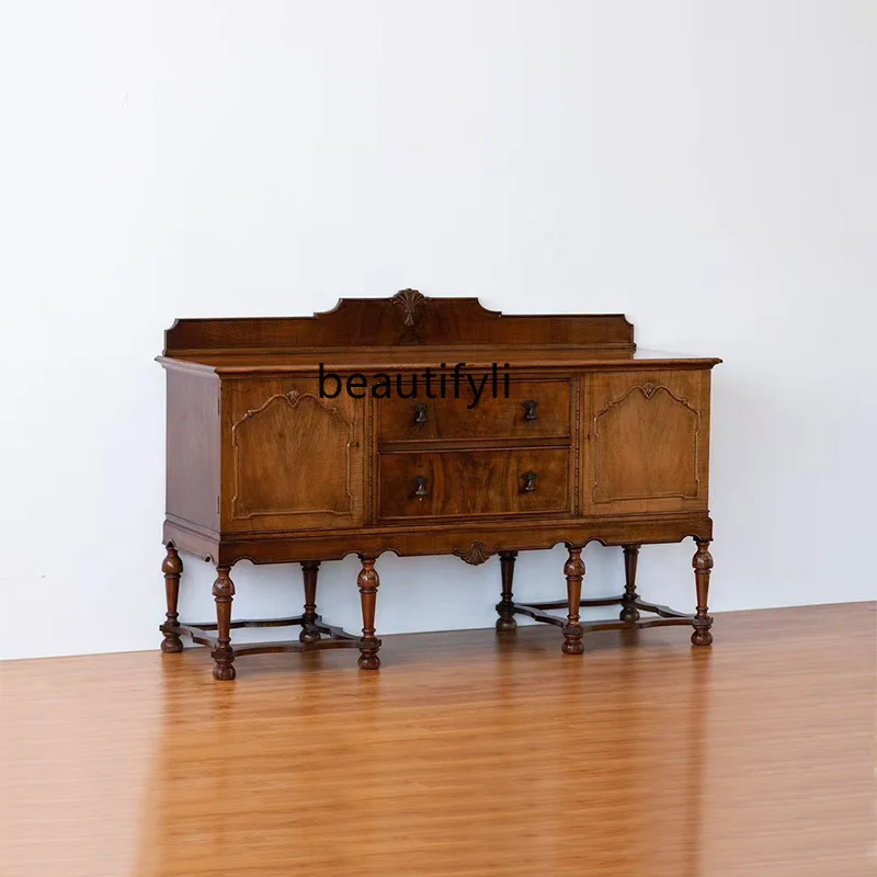 French retro dining side porch cabinet antique locker neoclassical storage cabinet
French retro dining side porch cabinet antique locker neoclassical storage cabinet