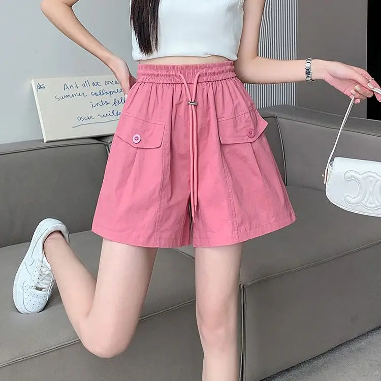 Pink Work Shorts for Women Loose Sports A-line Wide-leg Pants for Students Versatile Casual Pants
Pink Work Shorts for Women Loose Sports A-line Wide-leg Pants for Students Versatile Casual Pants