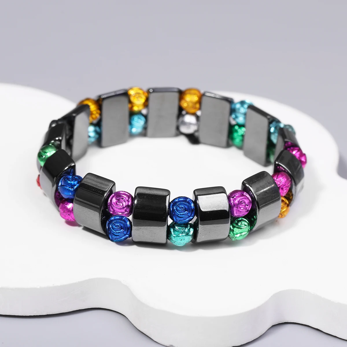 Hematite Bracelet Boys Girls Color Double Row Bracelet 16-17cm Energy Stone Yoga Fitness Charm Bracelet Friendship Gift Jewelry
Hematite Bracelet Boys Girls Color Double Row Bracelet 16-17cm Energy Stone Yoga Fitness Charm Bracelet Friendship Gift Jewelry