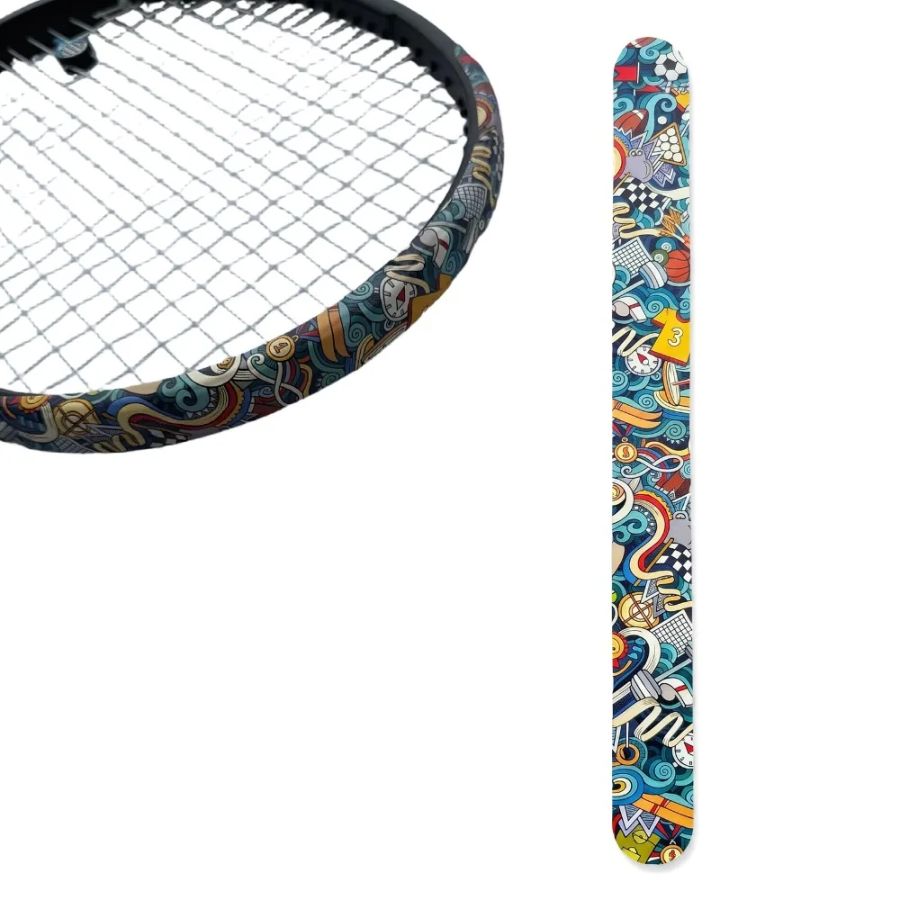 PU Tennis Racket Edge Sticker Anti-friction High Elastic Tennis Racket Frame Protective Tape Shock Absorption Durable