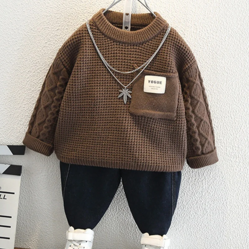 Boys Woolen Sweater Jacket Cotton Windbreak 2025 Stylish Plus Thicken Autumn Winter Outwear Christmas Warm Children's Clothing
Boys Woolen Sweater Jacket Cotton Windbreak 2025 Stylish Plus Thicken Autumn Winter Outwear Christmas Warm Children's Clothing