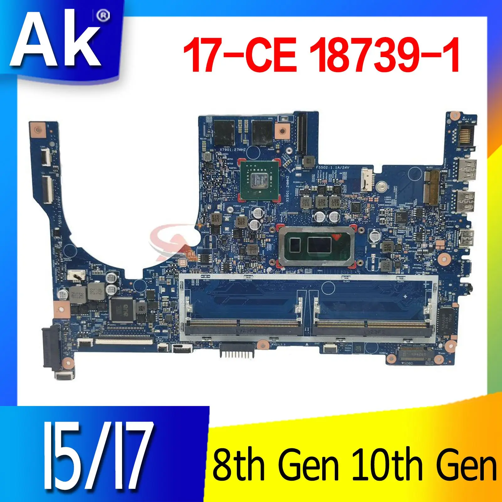 Материнская плата для ноутбука HP Envy 17-CE L52451-601 L71621-001 18739-1 с процессором I5 I протестирована нормально
Материнская плата для ноутбука HP Envy 17-CE L52451-601 L71621-001 18739-1 с процессором I5 I протестирована нормально