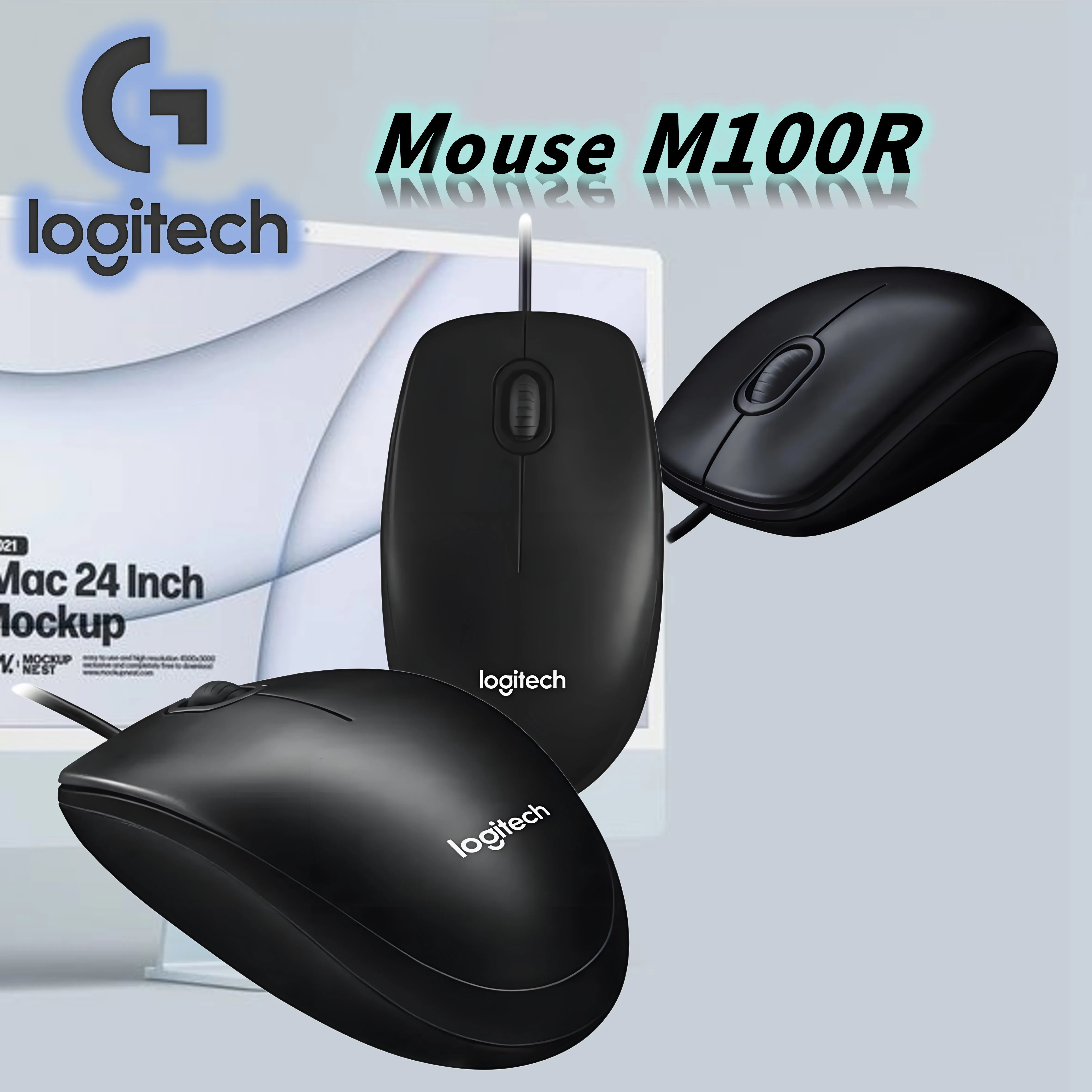 Logitech M100R wired mouse, suitable for laptops, desktop computers, and home office use, universal M series black mouse M100R
Logitech M100R wired mouse, suitable for laptops, desktop computers, and home office use, universal M series black mouse M100R