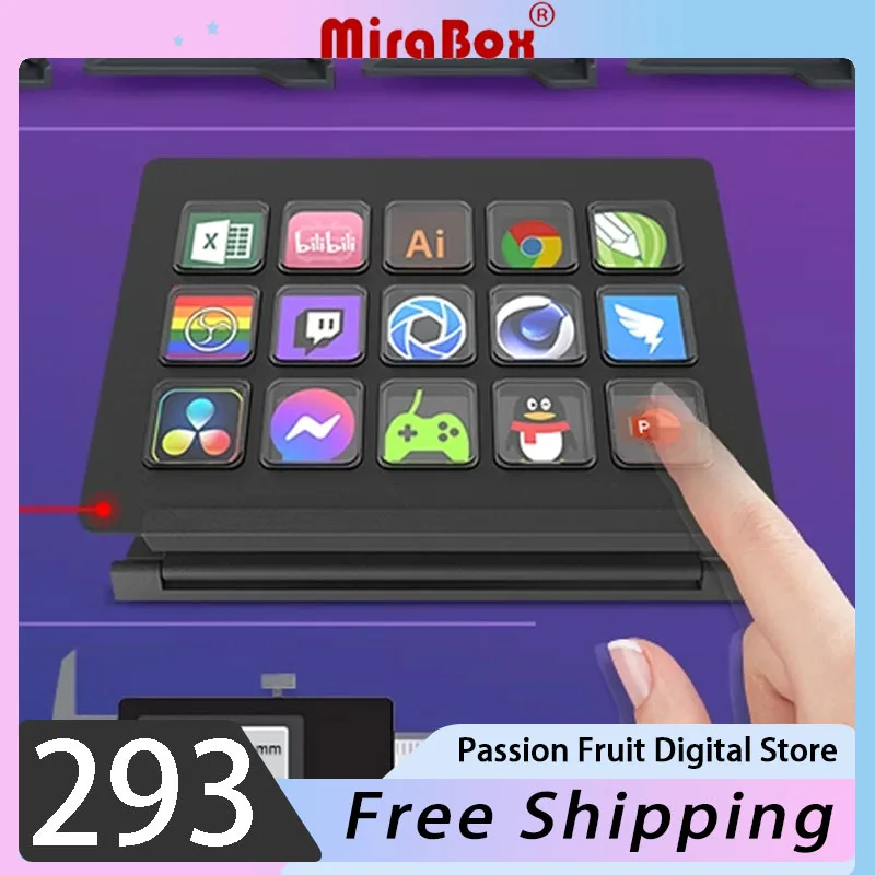 Mirabox 293 Streamdeck Visual Keyboard Custom Screen Design Desktop Integrated Controller Mini Keyboard PC Gamer Accessories
Mirabox 293 Streamdeck Visual Keyboard Custom Screen Design Desktop Integrated Controller Mini Keyboard PC Gamer Accessories