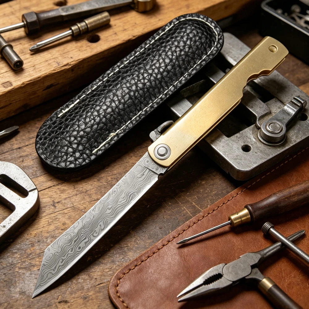 EDC Portable Folding Knife Brass Handle Outdoor Camping Hiking Fishing Mountaineering Wear Resistant Cutting Practical Tool
EDC Portable Folding Knife Brass Handle Outdoor Camping Hiking Fishing Mountaineering Wear Resistant Cutting Practical Tool