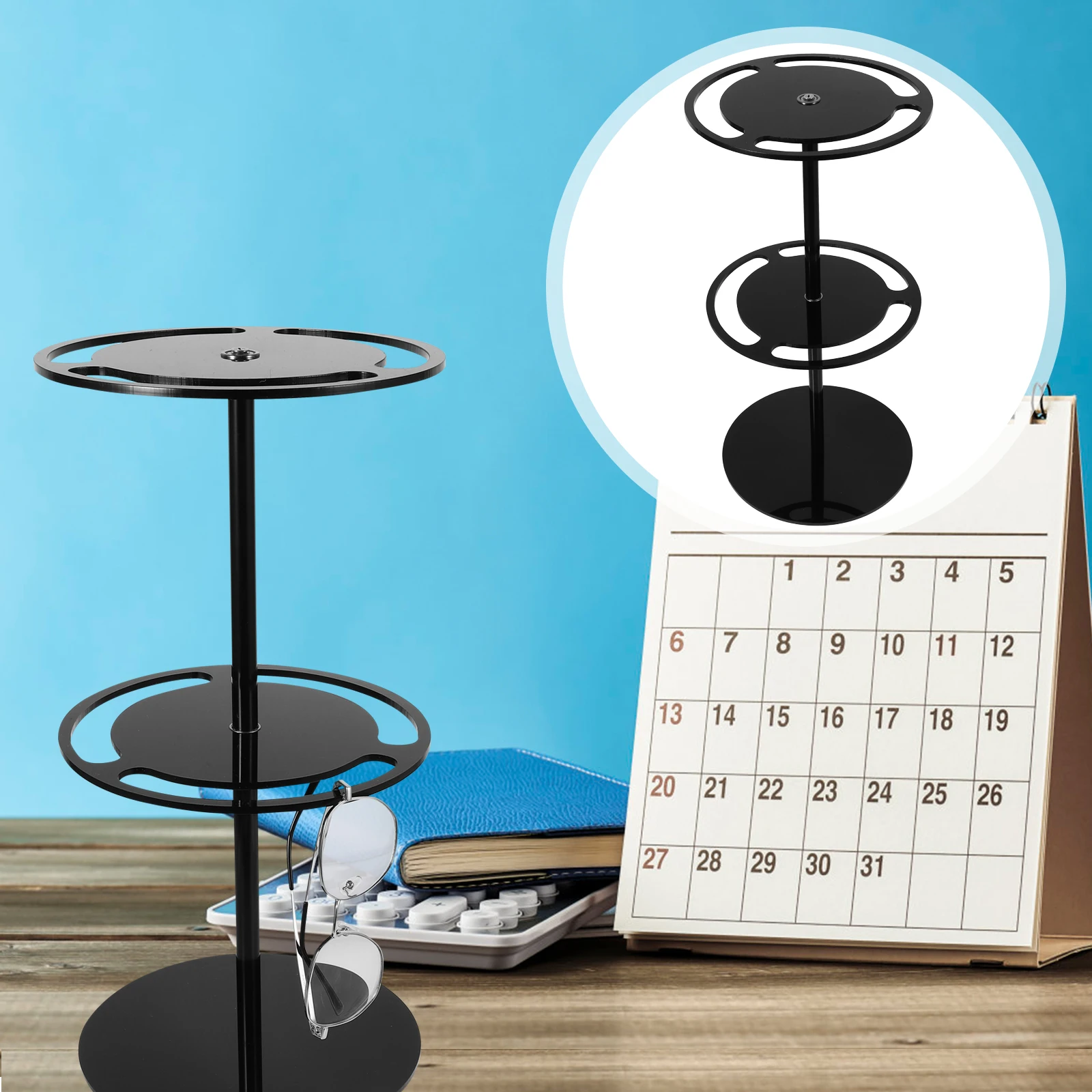 2 Layers 360 Rotation Acrylic Sunglasses Display Rack Black Eyewear Holder Stand for Desktop ganizer Glasses Holder Stands
2 Layers 360 Rotation Acrylic Sunglasses Display Rack Black Eyewear Holder Stand for Desktop ganizer Glasses Holder Stands