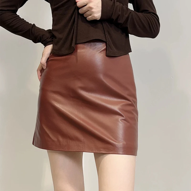 12 Colors Sheepskin Short Skirts for Women 2026 Summer High Waist Slim A-line Skirts Fashion Female Genuine Leather Mini Skirts
12 Colors Sheepskin Short Skirts for Women 2026 Summer High Waist Slim A-line Skirts Fashion Female Genuine Leather Mini Skirts