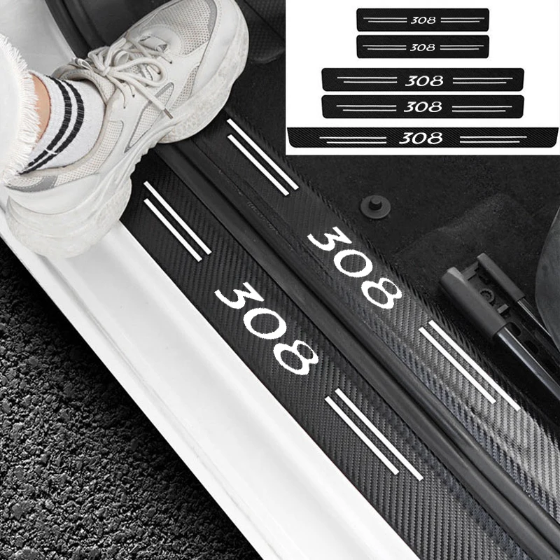 Автомобильная педаль порога, защитные наклейки на задний бампер, наклейка из углеродного волокна, водонепроницаемая защитная пленка для Peugeot 308, автомобильные аксессуары 
Автомобильная педаль порога, защитные наклейки на задний бампер, наклейка из углеродного волокна, водонепроницаемая защитная пленка для Peugeot 308, автомобильные аксессуары