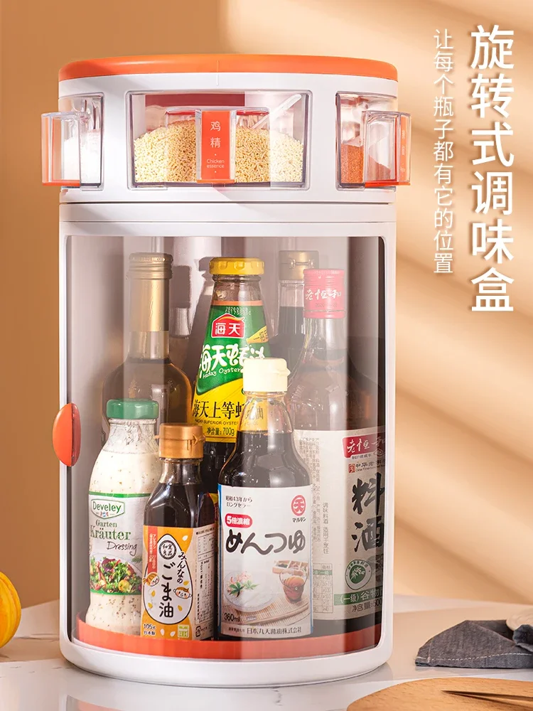 Multifunctional waterproof and dustproof corner rack for putting oil, salt, sauce and vinegar bottles in rotatable kitchen
Multifunctional waterproof and dustproof corner rack for putting oil, salt, sauce and vinegar bottles in rotatable kitchen