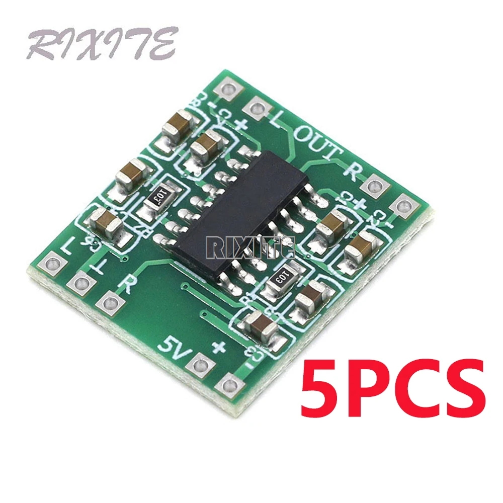5PCS PAM8403 Super Mini Digital Amplifier Board 2x3W Class D Digital 2.5V-5V Mini Audio Amplifiers For Sound Projects
5PCS PAM8403 Super Mini Digital Amplifier Board 2x3W Class D Digital 2.5V-5V Mini Audio Amplifiers For Sound Projects