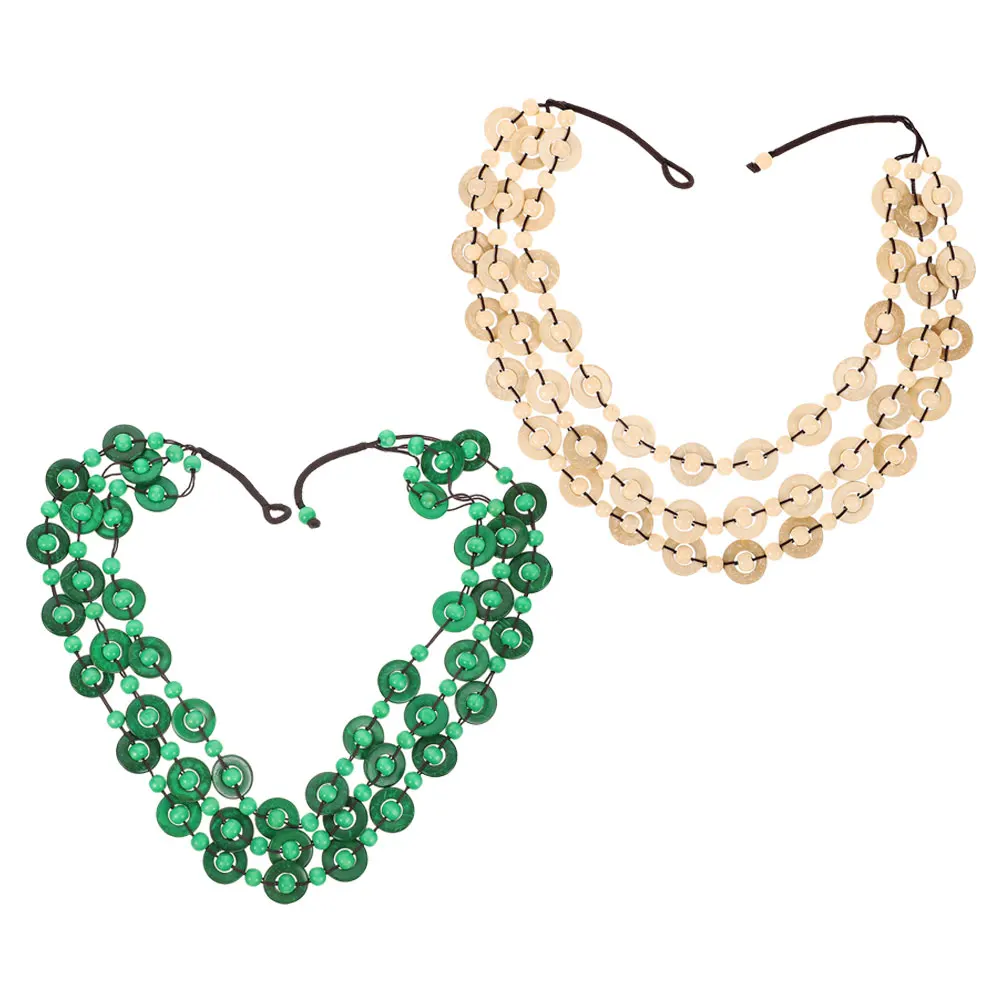 2Pcs Beaded Wood Necklace Lightweight Wear Resistant Bohemian Style Layered Necklace Beach Party for Women Bohemian Necklace,
2Pcs Beaded Wood Necklace Lightweight Wear Resistant Bohemian Style Layered Necklace Beach Party for Women Bohemian Necklace,
