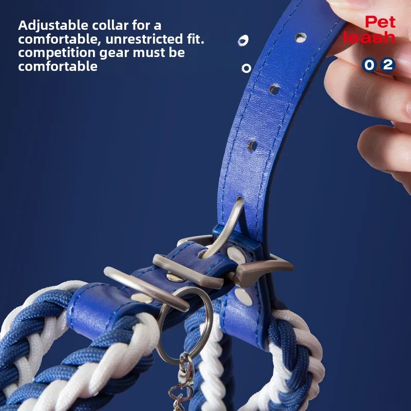 France-inspired Braided Dog Collar & Leash Adjustable Dogs Collar Outdoor Walking Hiking Puppy Leash with Pendant Pets Supplies
France-inspired Braided Dog Collar & Leash Adjustable Dogs Collar Outdoor Walking Hiking Puppy Leash with Pendant Pets Supplies