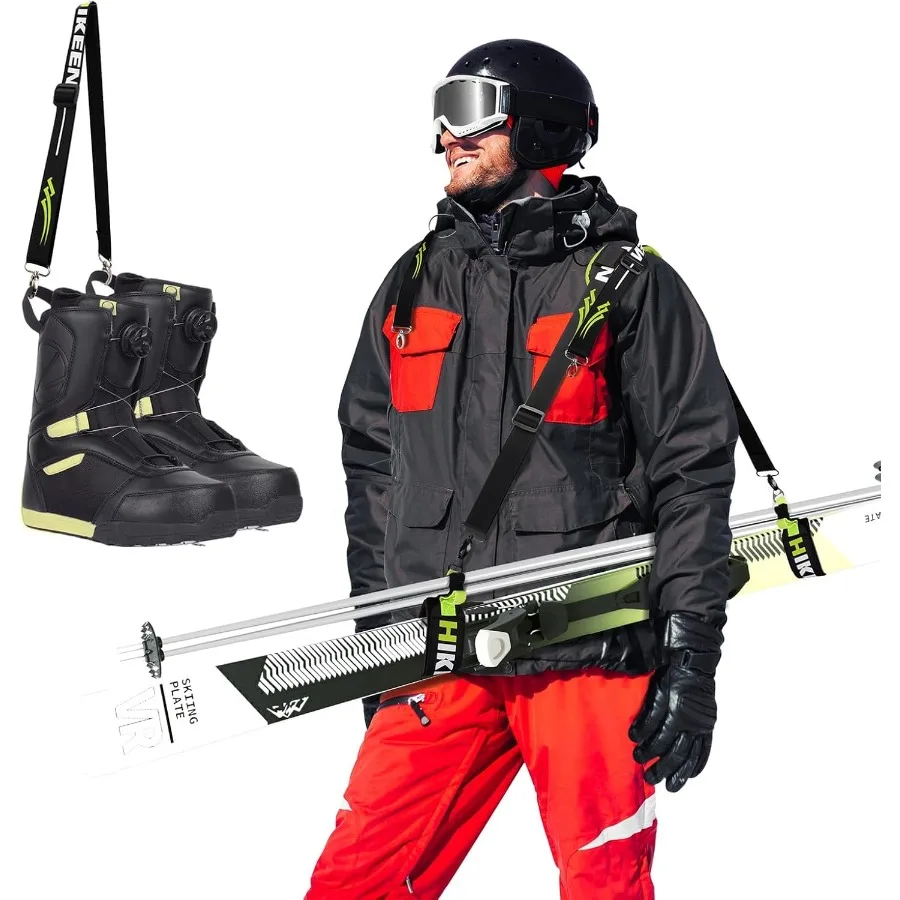 Hikeen Ski Carrier Straps Poles and Boot Skis Straps with Adjustable Anti-Slip Shoulder Slings and Metal Buckle and Swivel Hook
Hikeen Ski Carrier Straps Poles and Boot Skis Straps with Adjustable Anti-Slip Shoulder Slings and Metal Buckle and Swivel Hook