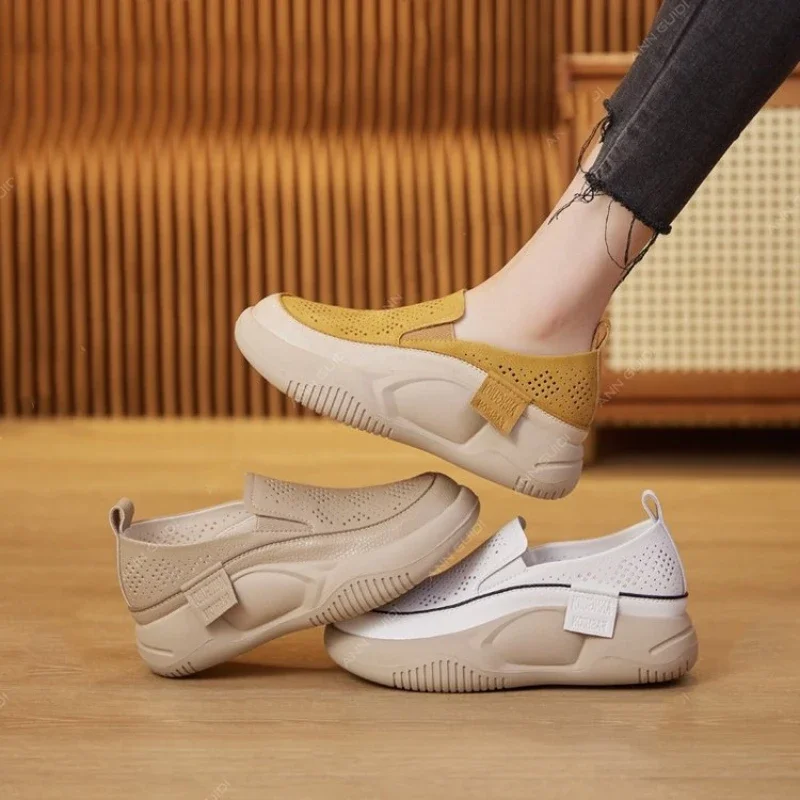 Woman Casual Sneakers Ladies Shoes Summer New Flat Shoe Comfortable Soft-soled Shoes Thick-soled Hollow Platform Breathable Shoe
Woman Casual Sneakers Ladies Shoes Summer New Flat Shoe Comfortable Soft-soled Shoes Thick-soled Hollow Platform Breathable Shoe