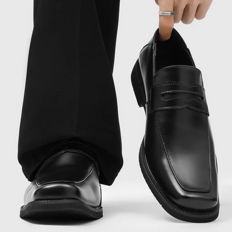 men fashion party banquet original leather shoes slip-on driving shoe designer square toe summer loafers black stylish footwear
men fashion party banquet original leather shoes slip-on driving shoe designer square toe summer loafers black stylish footwear