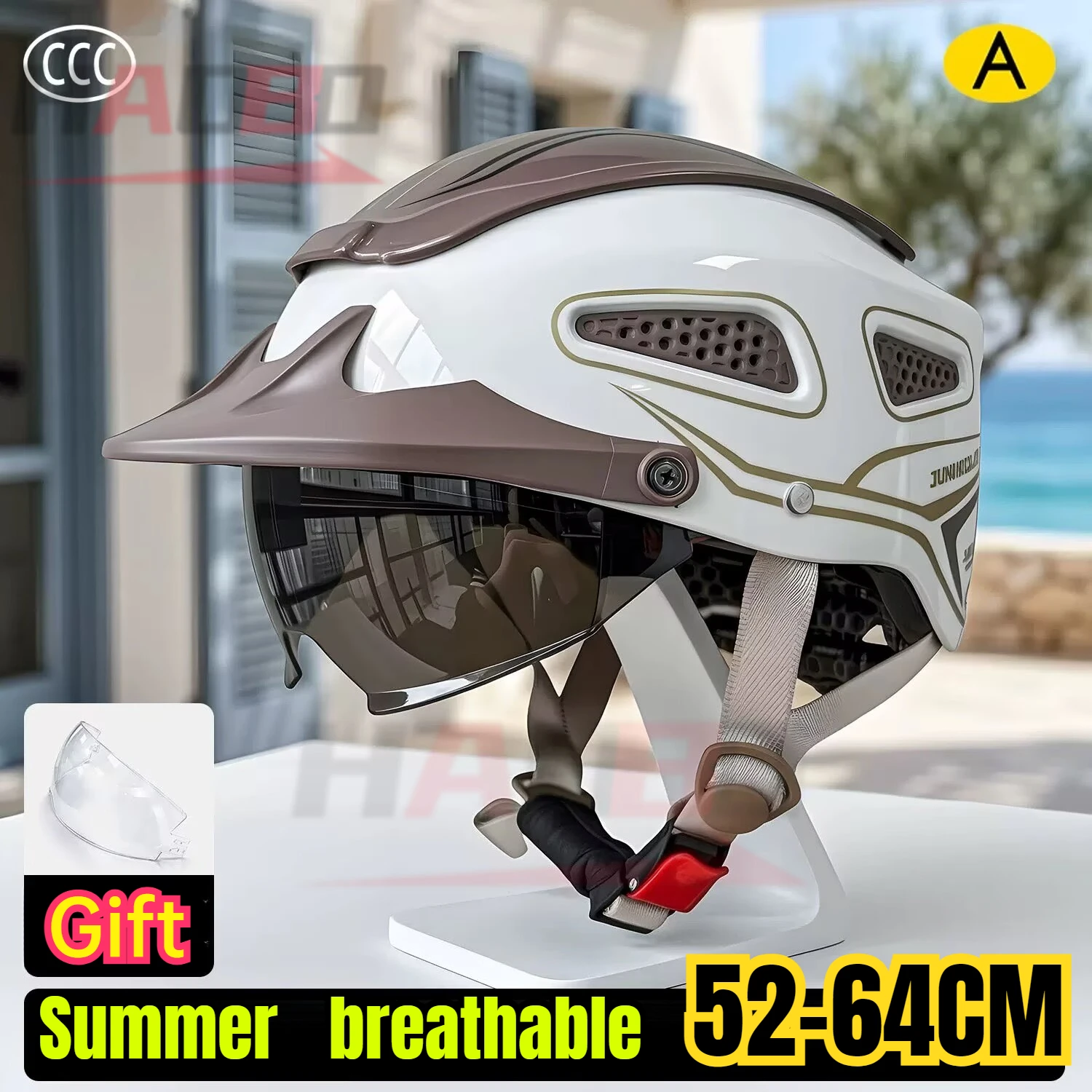 Summer Helmet Breathable Motobike Open Face Helmet Men Women Dual Lenses Jet Scooter Half Helmets Casco Moto
Summer Helmet Breathable Motobike Open Face Helmet Men Women Dual Lenses Jet Scooter Half Helmets Casco Moto