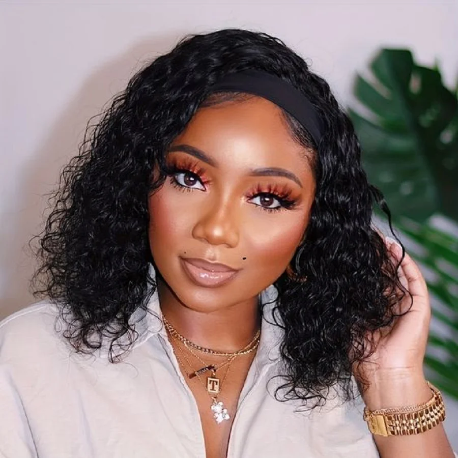 Bob Headband Wigs Human Hair Short Bob Human Hair Wigs For Women Curly Human Hair Wig Deep Glueless Wig Human Hair Ready To Wear
Bob Headband Wigs Human Hair Short Bob Human Hair Wigs For Women Curly Human Hair Wig Deep Glueless Wig Human Hair Ready To Wear