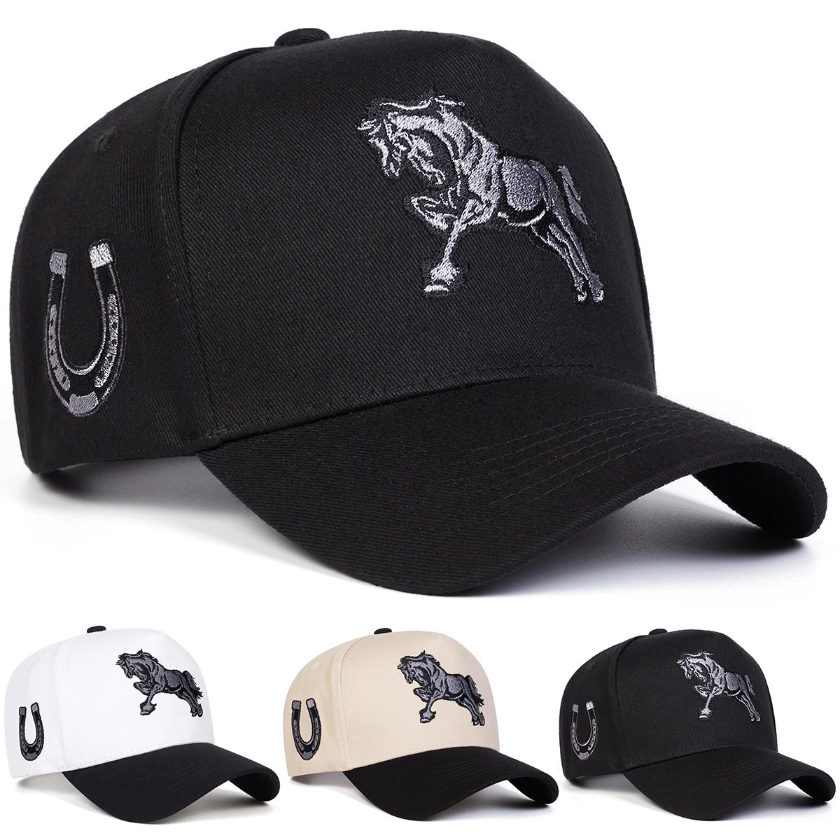 Unisex Horse Embroidery Baseball Caps Spring Autumn Outdoor Adjustable Casual Hats Sunscreen Hat Sports Cap
Unisex Horse Embroidery Baseball Caps Spring Autumn Outdoor Adjustable Casual Hats Sunscreen Hat Sports Cap