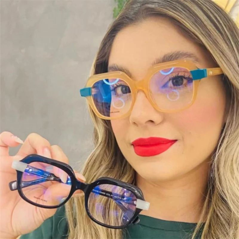 NEW Anti-Blue Light Glasses Women Polygon Eyeglasses Patchwork Frame Spectacles Retro Googles TR90 Eyewaear Ornamental
NEW Anti-Blue Light Glasses Women Polygon Eyeglasses Patchwork Frame Spectacles Retro Googles TR90 Eyewaear Ornamental